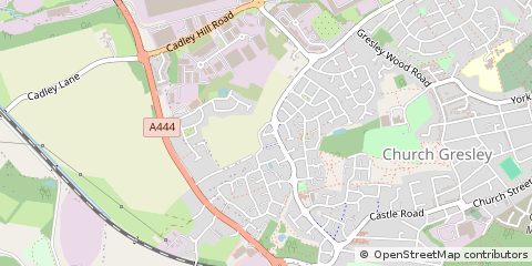Map of Swadlincote, Derbyshire