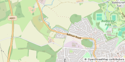 Map of Bathgate, West Lothian
