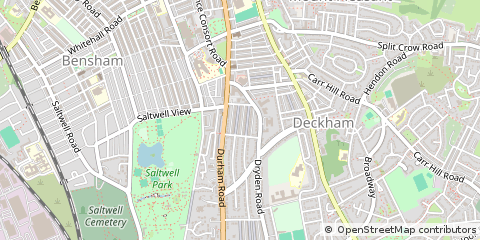 Map of Gateshead