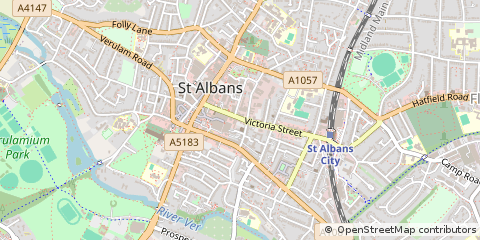 Map of ST. Albans, Hertfordshire