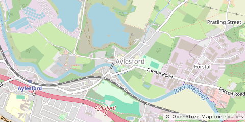 Map of Aylesford, Kent