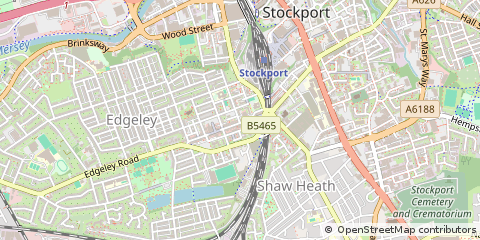 Map of Stockport,, Cheshire