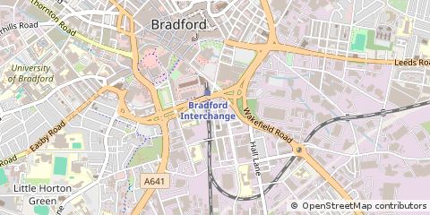 Map of Bradford, West Yorkshire