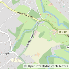 Map of Farnham, Surrey