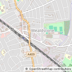 Map of Harrow Wealdstone, Middlesex