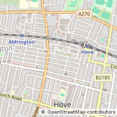 Map of Hove, East Sussex