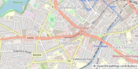 Map of Birmingham, West Midlands