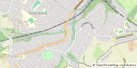 Map of Sheffield, South Yorkshire