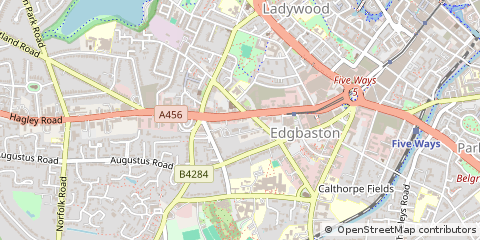 Map of Birmingham, West Midlands