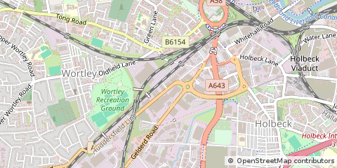 Map of Leeds, West Yorkshire