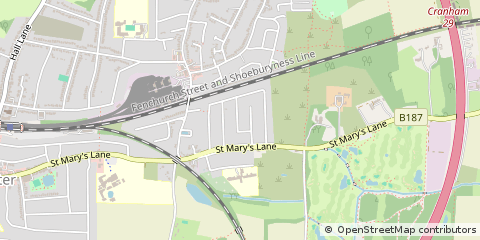 Map of Upminster, Essex