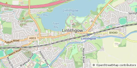 Map of Linlithgow, West Lothian