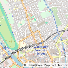 Map of Worcester, Worcestershire