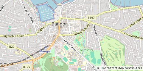Map of Bangor, CO. Down