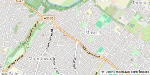 Map of Bournemouth, Dorset