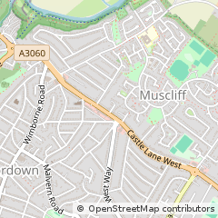 Map of Bournemouth, Dorset