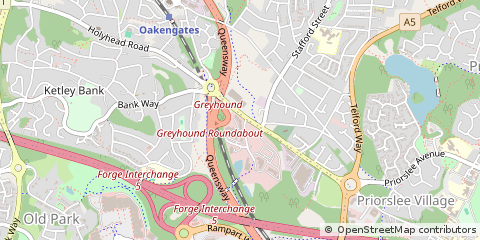 Map of Telford, Shropshire