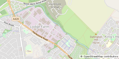 Map of Northampton, Northamptonshire