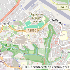 Map of Plymouth, Devon