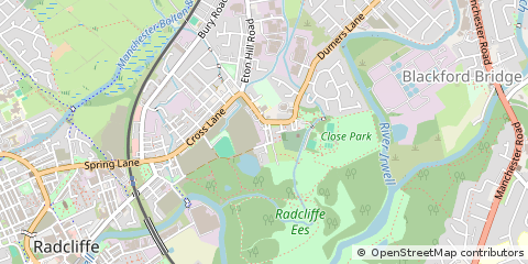 Map of Manchester, Lancashire