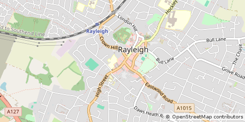 Map of Rayleigh, Essex