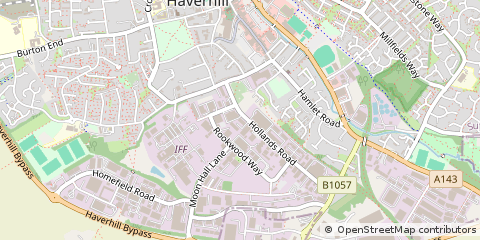 Map of Haverhill, Suffolk