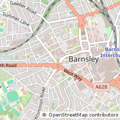 Map of Barnsley, South Yorkshire