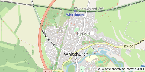 Map of Whitchurch, Hampshire