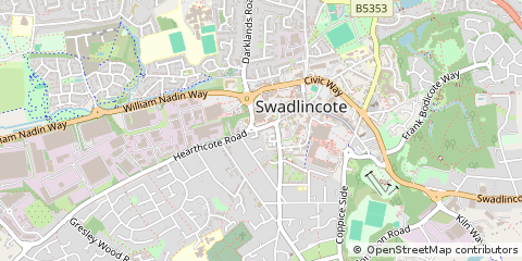 Map of Swadlincote