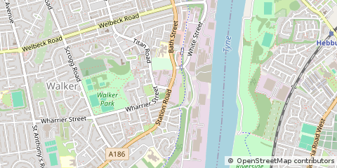 Map of Newcastle Upon Tyne, Tyne and Wear