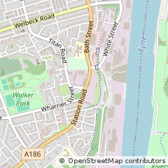Map of Newcastle Upon Tyne, Tyne and Wear