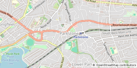 Map of Poole, Dorset