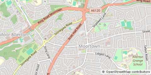 Map of Leeds, West Yorkshire