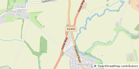 Map of Shipston-on-Stour, Warwickshire