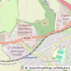 Map of Barnsley, South Yorkshire