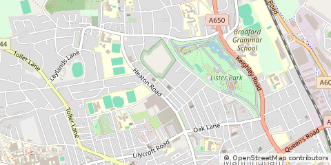 Map of Bradford, West Yorkshire