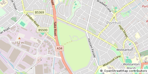Map of Newcastle Under Lyme, Staffs