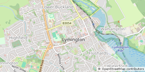 Map of Lymington, Hampshire