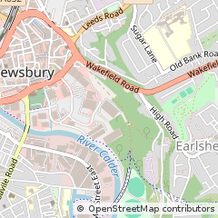 Map of Dewsbury, West Yorkshire