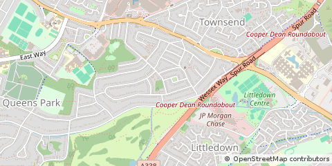 Map of Bournemouth, Dorset