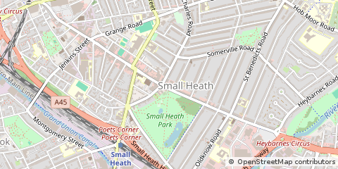 Map of Birmingham, West Midlands