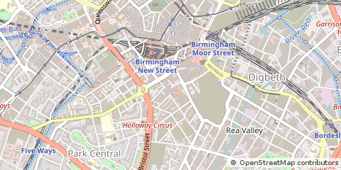 Map of Birmingham, West Midlands