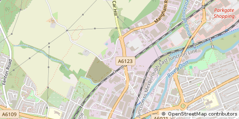 Map of Rotherham, South Yorkshire