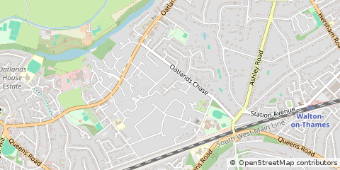 Map of Weybridge, Surrey