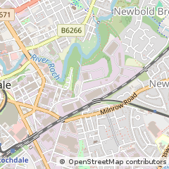 Map of Rochdale, Lancashire