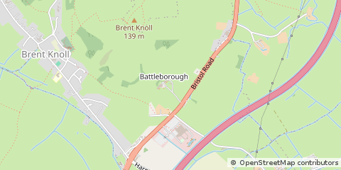 Map of Brent Knoll, Somerset