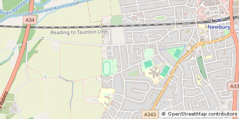 Map of Newbury, Berkshire