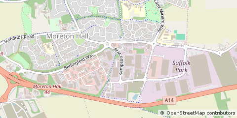 Map of Bury ST Edmunds, Suffolk