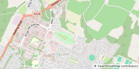 Map of West Malling, Kent