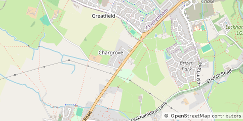 Map of Cheltenham, Gloucestershire